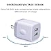 FiveBox Charger Block, USB Wall Charger, 3Pack Dual Port 2.1Amp Fast Charger Brick Base Adapter Charging Cube Plug Box for iPhone 16e 16 Pro Max 15 14 13 12 X 6 6S 7 8 Plus, iPad, Samsung, Android