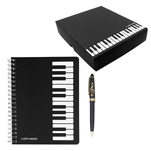 Musica Pianoforte Melodia Tema Cancelleria Set Regalo, 1 Pezzo Nero...