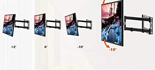 Diagram showing TV mount tilt angles