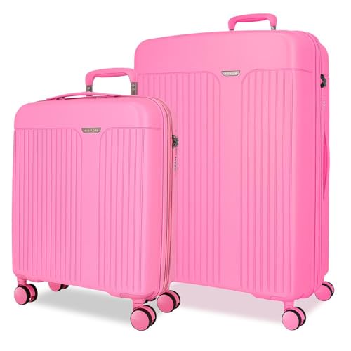Jeu de valises roses Movom 55/68 cm extensibles en polypropylène rigide