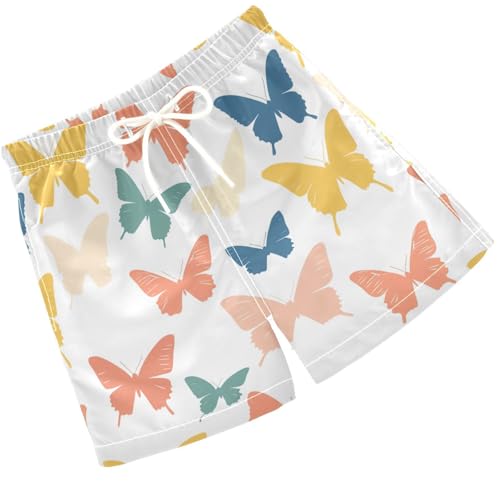 Pigsaly Boys Swim Trunks Animal Butterfly Spring Colorful Boys Board Shorts Swimsuit Swimwear Summer Bathing Suit 3T