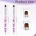 2Pcs Dual-Ended 3D French Tip Nail Art Brush, Gel Sculpting Pen Dotting Tool, Professional DIY Home Salon Manicure Kit, for Extension, Cuticle Clean Up, Nail Polish Clean Up, Size #14 & #16 (Purple)