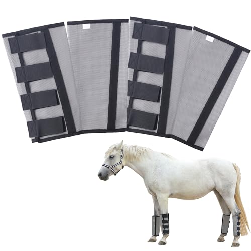 Bottes anti-mouches chevaux taille M gris pour stopper le piétinement