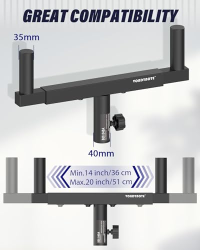 Vondynote SET OF 2 DUAL BRACKETS-WIDTH ADJUSTABLE Set Of 2 Dual Speaker Mount Bar Mounting Fork Bracket Speaker Pole Width Adjustable thumb #1