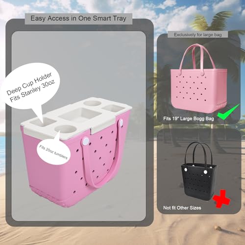 Tote Topper Tray with Cup Holder