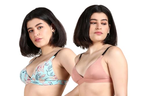 Image of &Circus PureSoft True Fit Triangle Non Padded Bra for Women | Deep Neck Plunge Bra for Women | Triangle Low Coverage Bra