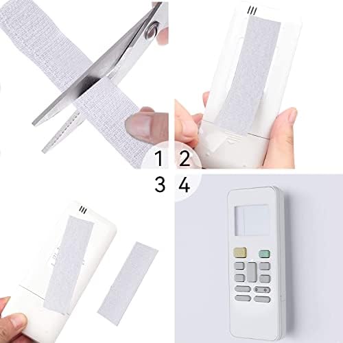 Hook and Loop Strip Tape, 8M Double Sided Sticky Tape, Self Adhesive Sticky Back Fastening Tape (WHITE)