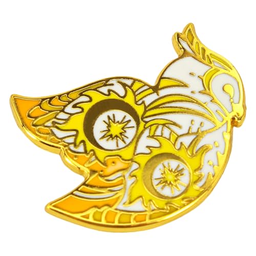 Image of Enamel Pin,Gold Owl Lapel Pin,Unique Metal Badge,Cute Engraving Bird Brooch,Gift for Art and Fashion Enthusiasts Animal Lovers Teens Friends Family,Daily Wear Accessory,DIY Decor