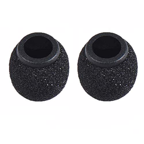 NiceAI マイクスポンジ 雑音防止 マイクカバー 7mm ウィンドスクリーン マイク風防 SONY UWP-D11 sony UWP-D21 UWP-V1のマイクロホンに適用 防塵 マイクロフォンカバー 2個セット 黒