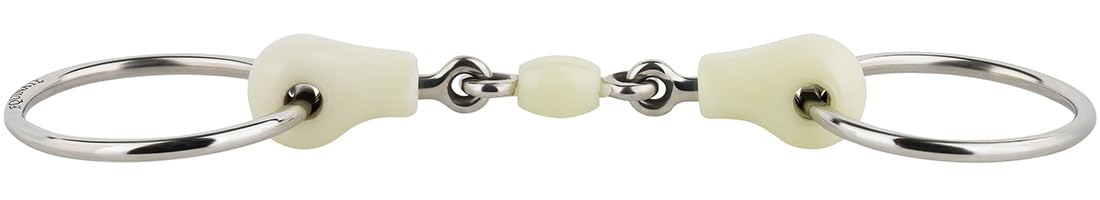 Equinate Olivenkopfgebiss mit Apfelgeschmack 18mm doppelt gebrochen 11,5cm Anatomisch geformtes maulfreundliches Gebiss