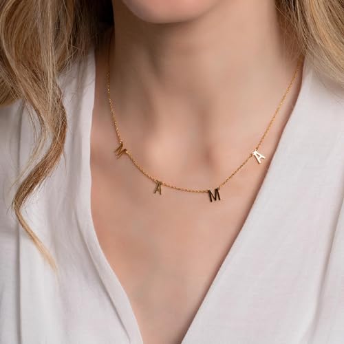 Mama Necklace for Women, 18K Gold Vermeil Mother's Necklaces, Mom Dainty Necklace for Women, Cursive Letter Pendant Necklace | Perfect Gifts for Mother's Day & Birthday 5