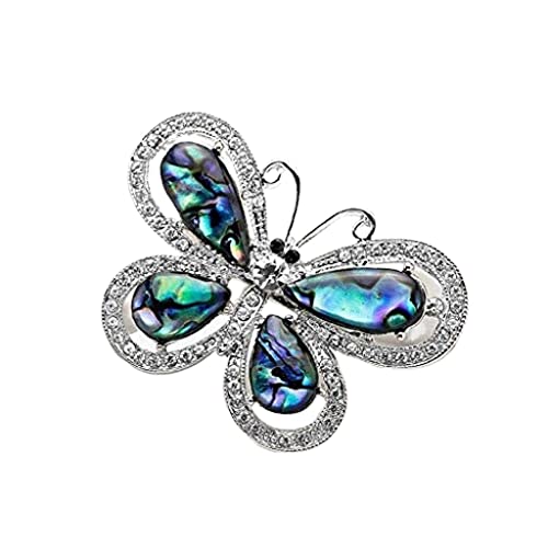 Broche papillon strass perle et boucle de châle vintage pour décoration femme