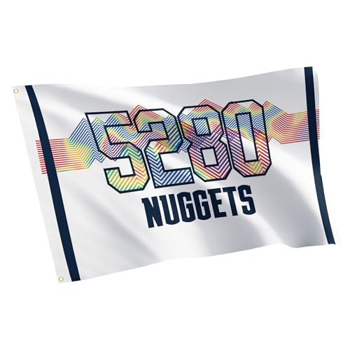 Desert Cactus Denver Nuggets Flag NBA 100% Polyester Indoor Outdoor 3x5 feet National Basketball Association Team Flags (Flag City Edition 24-25 A)