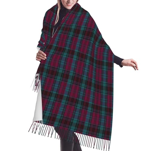 Alma College Tartan Cashmere Fringe Scarf Autumn And Winter Scarves The Most Soft Classic