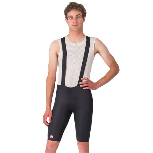 CASTELLI Free Aero Race S - Culote corto para hombre, ropa aerodinámica de ciclismo de carretera, almohadilla de asiento profesional para ciclismo y carreras de nivel superior, Negro -, Large