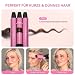 Mini Welleneisen für kurze haare - janelove 13mm Beach waves Lockenstab für kurze haare, 200°C Keramik Lockenstab 3 Fässer Welleneisen für Reisen - Rosa