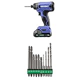 HiKOKI(ハイコーキ) 18V コードレス インパクトドライバ コンパクトタイプ 2.0Ah 蓄電池×1個 充電器 ケース付 FWH18DA(BG) + ビットセットバンドル