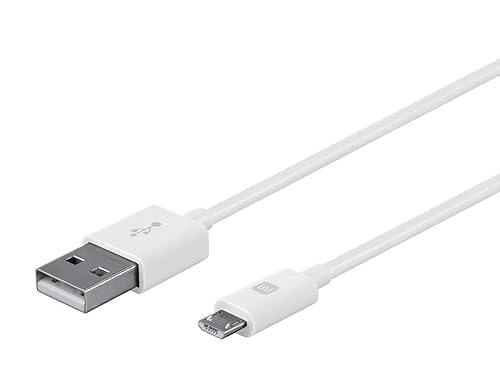 Miniatura 2 de Monoprice Cable USB-A a Micro B - 3 pies - Blanco, cabezales de conector de policarbonato, 2.4A, 2230AWG - Serie Select