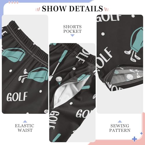 CaTaKu Boys Cute Golf Balls Pants for Boys Girls Wide Leg Sweatpants Kids Long Bottoms with Pockets Size 6-14Y4