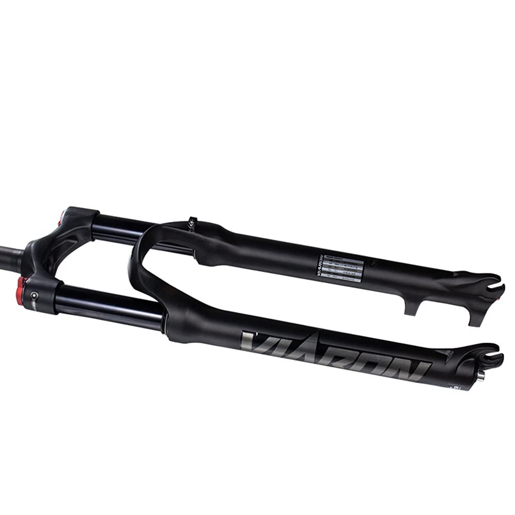 Horquilla para Bicicleta de montaña de 26/27.5/29 Pulgadas, Tubo Recto, Recorrido de 28.6 mm, Control de Hombro de 100 mm, Accesorios de Ciclismo (Negro, 29 Pulgadas).