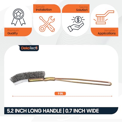 Image of Bend Head Steel Wire Brush Set - Industrial-Grade Curved Wire Brushes for Precision Cleaning, Rust & Paint Removal, Deburring, and Surface Preparation ( 4 Pack )