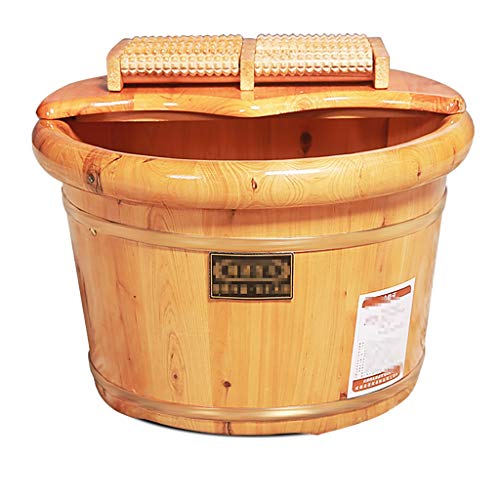 Baño de pies de madera maciza tipo barril de cedro
