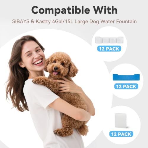 36 PCS L05 Dog Filters for SIBAYS/Kastty 4Gal/15L Large Dog Water Fountain by Hoscabss - Image 2