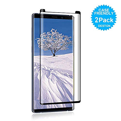 [2Pack] Cafetec Samsung Galaxy Note 9 Screen Protector [9H Hardness][Anti-Scratch][Anti-Bubble][3D Curved] [High Definition] Tempered Glass Screen Protector Compatible with Samsung Galaxy Note 9 Black