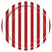 Unique 38005 Red Striped Dinner Party Plates, 8 Ct.