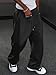 JMIERR Mens Baggy Sweatpants Drawstring Wide Leg Sweatpants with Pockets Mens Fashion Streetwear Colthing, XL, Black