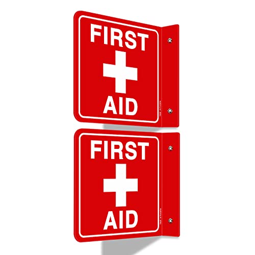 Panneau de premiers secours T&R lot de 2 plaques signalétiques acrylique