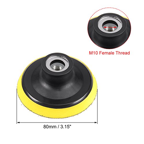 sourcingmap 3" Hook and Loop Backing Pad Sanding Polishing Backer Plate with M10 Female Thread for Random Orbit Sander Polisher Buffer - Image 2