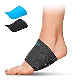 Dr. Scholl's Compression Arch Sleeve, Removable Light and Firm Inserts for Custom Arch Support, Foot Pain Relief, Great for Workouts and Sports (2-Pack/Adjustable Fit) (Massaging Gel)