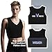 JARAZIN Women Chest Binder for Transgender FTM Cotton Pullover V Neck Binder Bra Tomboy Breast Binder Tank Top (Small, Black)