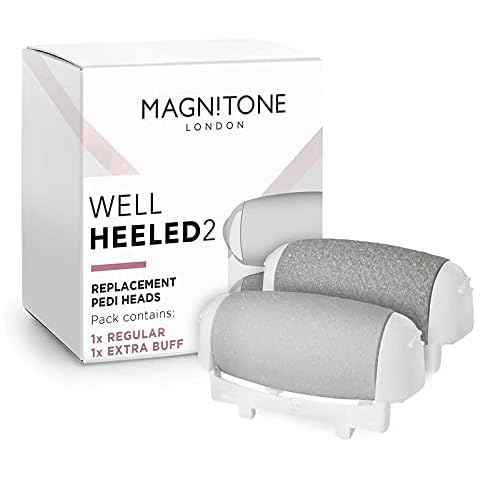 MAGNITONE Replacement Rollers for Well Heeled 2 Rechargeable Express Pedicure System Electric Hard Skin Remover (2 Pack) Cover