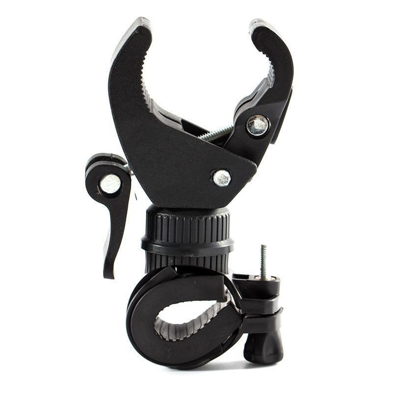 Bicycle Handlebar Flashlight Clip Holder Universal 360 Degree Rotating Bike LED Torch Mount Clamp Grip Bracket