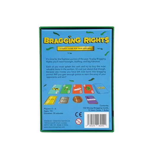 Bragging Rights – Party Game for High Rollers, Clarendon Games, Auction ...