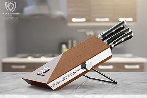 Dalstrong Knife Block Set - 5 Piece - Gladiator Series - With Modular, Multi-Level Block - German High Carbon Steel - Premium Abs Black Handles - Nsf Certified #TOP5