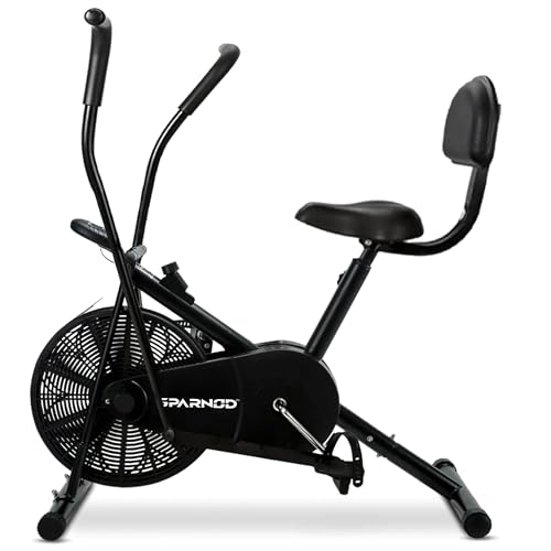 Sparnod Fitness SAB-05 Upright Air Bike Exercise Cycle for Home Gym - Adjustable...