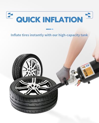 Image of ECCPP 8L 2.1 Gallon Handheld Tire Bead Seater Air Bead Blaster Tool Trigger Seating Inflator for Vehicle Car Truck ATV, Black