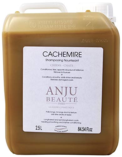 Anju Beauté Cachemire Champô nutritivo para pelo comprido, médio longo, para cães e gatos, 2,5 l