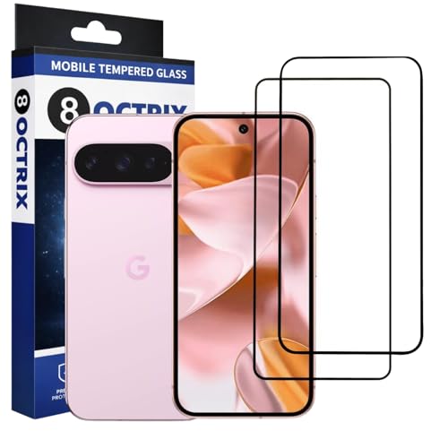 Image of Military-Grade Gorilla Tempered Glass Screen Protector for Google Pixel 10 (Black) Pack of 2| 9H Hardness | Edge-to-Edge Full Coverage | HD Clarity | Scratch & Drop Protection