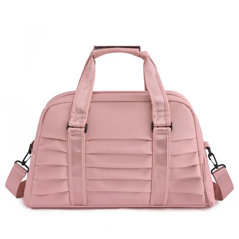 Bolsa feminina mala de ioga academia bagagem viagem Fitness Transversal Casual com bolso impermeavel (Rosa)