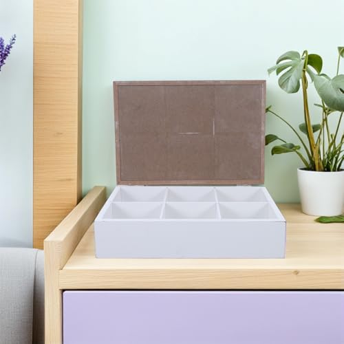 Boîte de rangement marine en bois naturel pour protéger bijoux et sachets de thé
