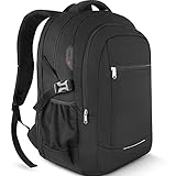 Besttravel Mochila Hombre Mochila Ordenador Portatil Impermeable Mochila 17.3 Pulgadas Portatil Mochila Viaje de Gran Capacidad Para los estudios, Viajes o Trabajo- Negro