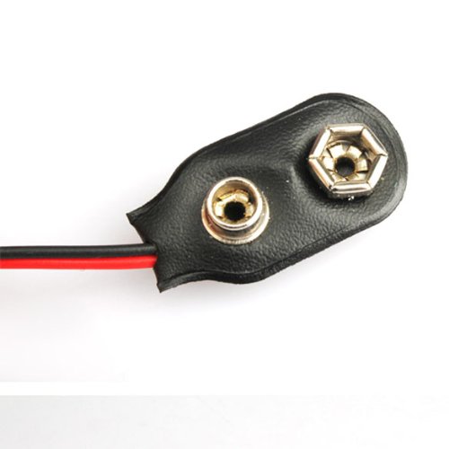 Vktech 20Pcs 9V Battery Snap-On Connector Clip With Wire Holder Cable Leads Cord #TOP1