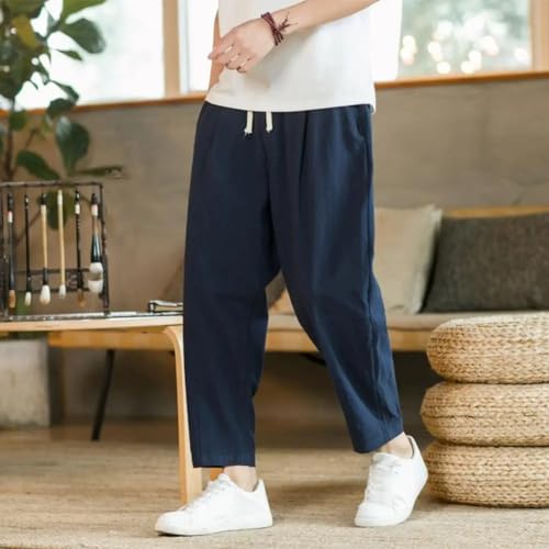 Men's Jogger Sweatpants Drawstring Streetwear Casual Trousers Male Loose Workpants3