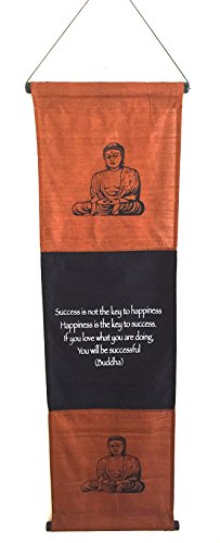 Oma Inspirational Quotes Wall Hanging Motivational Success Decor Art Affirmation Motivational Banner Inspiring Uplifting Message Home Office Buddha Tapestry Decor (Buddha Brown) #TOP20