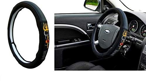 Universal HubPremium Quality Ring Type Car Steering Wheel Cover (Chromium Om Namah Shivay) for Maruti Suzuki Brezza-picture-16