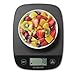 NUTRI FIT Digitale Küchenwaage, ultradünn, elektronische Multifunktionsküchenwaage, großes Display, Kunststoffplattform, 5 kg, Schwarz